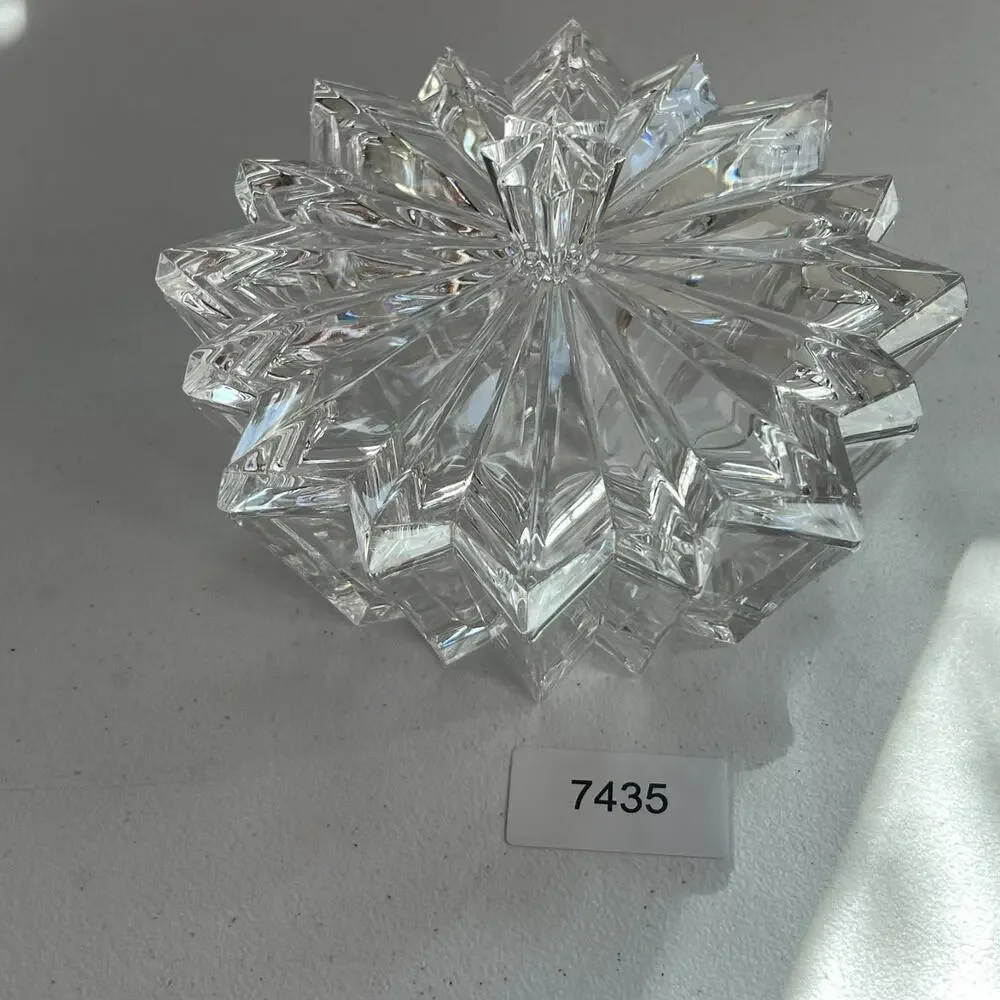Crystal Box Star With Heavy Lead Shaped Clear Cut Trinket/Jewelry